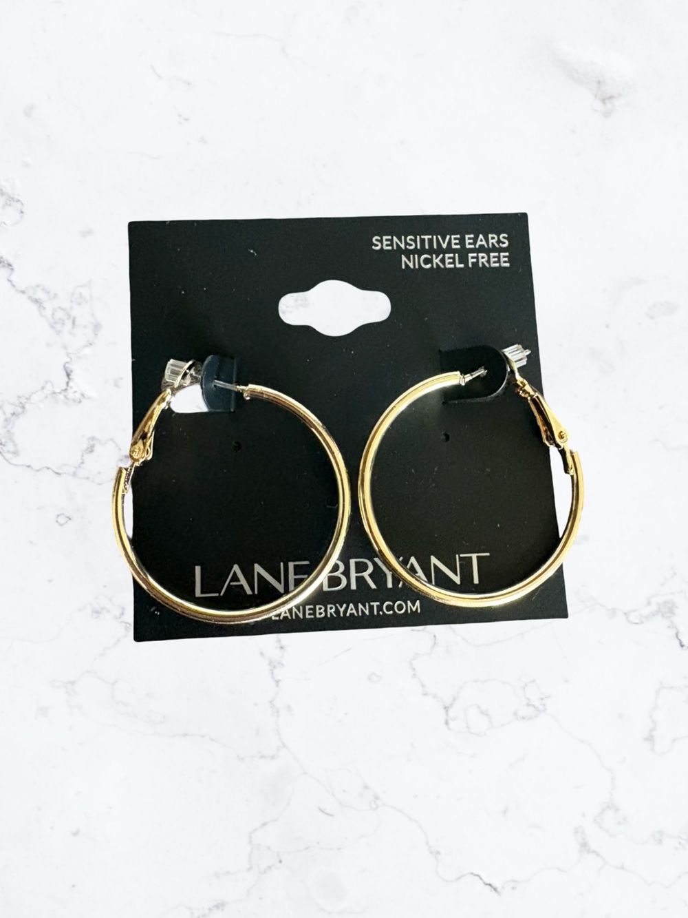 Lane Bryant Shiny Gold Hoop Earrings